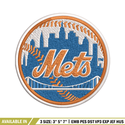 new york mets logo embroidery, mlb embroidery, sport embroidery, logo embroidery, mlb embroidery design