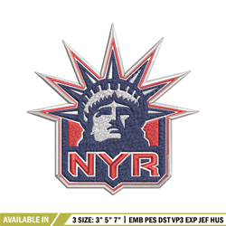 new york rangers logo embroidery, nhl embroidery, sport embroidery, logo embroidery, nhl embroidery design.