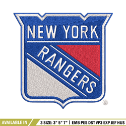 new york rangers logo embroidery, nhl embroidery, sport embroidery, logo embroidery, nhl embroidery design