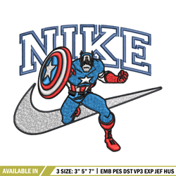 nike captain america embroidery design, brand embroidery, nike embroidery, embroidery file, logo shirt, digital download