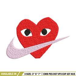 nike eyes heart embroidery design, nike embroidery, brand embroidery, embroidery file, logo shirt, digital download