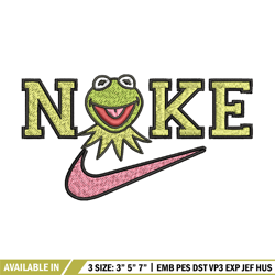 nike frog embroidery design, brand embroidery, nike embroidery, embroidery file, logo shirt, digital download