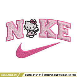 nike kitty embroidery design, hello kitty embroidery, nike embroidery, embroidery file, logo shirt, digital download