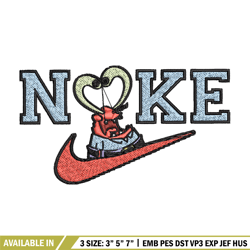 nike krab embroidery design, spongebob embroidery, nike embroidery, embroidery file, logo shirt,digital download