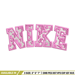 nike pink color embroidery design, brand embroidery, nike embroidery, embroidery file, logo shirt, digital download