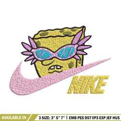 nike spongebob embroidery design, nike embroidery, brand embroidery, embroidery file, logo shirt, digital download