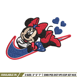 nike x minnie embroidery design, mickey embroidery, nike embroidery, embroidery file, logo shirt, digital download