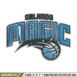 orlando magic logo embroidery, nba embroidery, sport embroidery, logo embroidery, nba embroidery design.