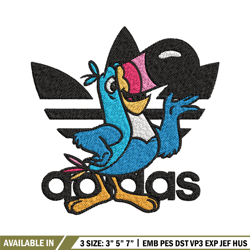 parrot adidas embroidery design, adidas embroidery, brand embroidery, embroidery file, logo shirt, digital download