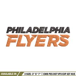 philadelphia flyers embroidery design, brand embroidery, embroidery file, logo shirt, sport embroidery, digital download