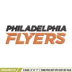 philadelphia flyers embroidery design, brand embroidery, embroidery file, logo shirt, sport embroidery, digital download