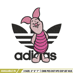 piglet adidas embroidery design, adidas embroidery, brand embroidery, embroidery file,logo shirt,digital download