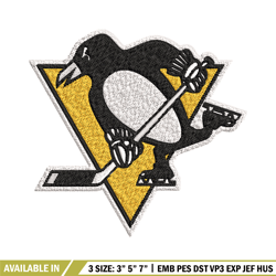 pittsburgh penguins logo embroidery, nhl embroidery, sport embroidery, logo embroidery, nhl embroidery design.