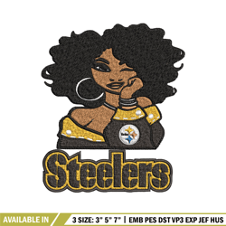 pittsburgh steelers embroidery design, nfl girl embroidery, pittsburgh steelers embroidery, nfl embroidery