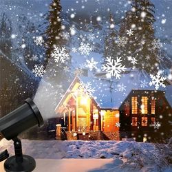 1pc christmas led snowflake projector light, outdoor waterproof landscape lamp, halloween lighting holiday lighting ligh