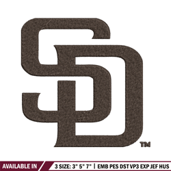 san diego padres logo embroidery, mlb embroidery, sport embroidery, logo embroidery, mlb embroidery design.