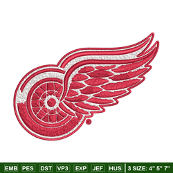 detroit red wings logo embroidery, nhl embroidery, sport embroidery, logo embroidery, nhl embroidery design