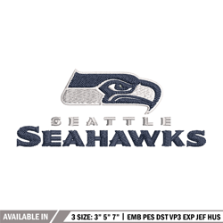 seattle seahawks logo embroidery, nfl embroidery, sport embroidery, logo embroidery, nfl embroidery design.