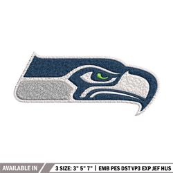 seattle seahawks logo embroidery, nfl embroidery, sport embroidery, logo embroidery, nfl embroidery design