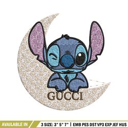 stitch gucci embroidery design, gucci embroidery, embroidery file, logo shirt, sport embroidery, digital download.