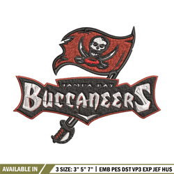tampa bay buccaneers logo embroidery, nfl embroidery, sport embroidery, logo embroidery, nfl embroidery design