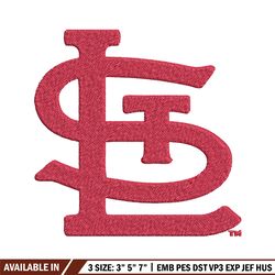 st. louis cardinals logo embroidery, mlb embroidery, sport embroidery, logo embroidery, mlb embroidery design.
