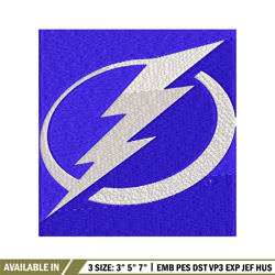 tampa bay lightning logo embroidery, nhl embroidery, sport embroidery, logo embroidery, nhl embroidery design.