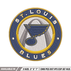 st. louis blues logo embroidery, nhl embroidery, sport embroidery, logo embroidery, nhl embroidery design.