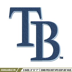 tampa bay rays logo embroidery, mlb embroidery, sport embroidery, logo embroidery, mlb embroidery design