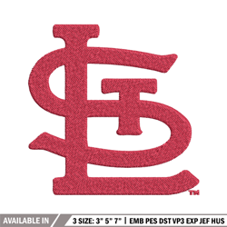 st. louis cardinals logo embroidery, mlb embroidery, sport embroidery, logo embroidery, mlb embroidery design.