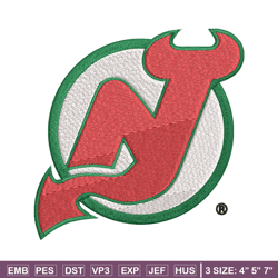 new jersey devils logo embroidery, nhl embroidery, sport embroidery, logo embroidery, nhl embroidery design.