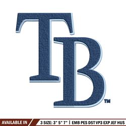 tampa bay rays logo embroidery, mlb embroidery, sport embroidery, logo embroidery, mlb embroidery design