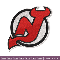 new jersey devils logo embroidery, nhl embroidery, sport embroidery, logo embroidery, nhl embroidery design