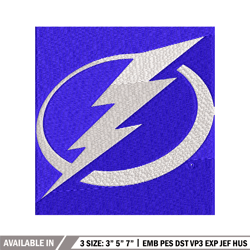 tampa bay lightning logo embroidery, nhl embroidery, sport embroidery, logo embroidery, nhl embroidery design.