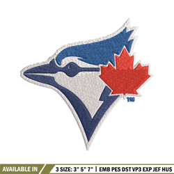 toronto blue jays logo embroidery, mlb embroidery, sport embroidery, logo embroidery, mlb embroidery design