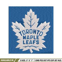 toronto maple logo embroidery, nhl embroidery, sport embroidery, logo embroidery, nhl embroidery design