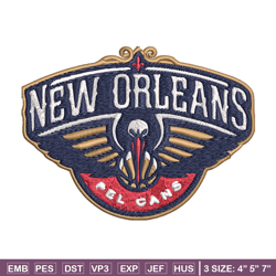 new orleans pelicans logo embroidery, nba embroidery, sport embroidery, logo embroidery, nba embroidery design