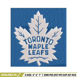 toronto maple logo embroidery, nhl embroidery, sport embroidery, logo embroidery, nhl embroidery design