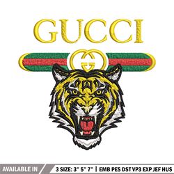 tiger gucci embroidery design, gucci embroidery, brand embroidery, logo shirt, embroidery file, digital download