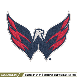 washington capitals logo embroidery, nhl embroidery, sport embroidery, logo embroidery, nhl embroidery design .