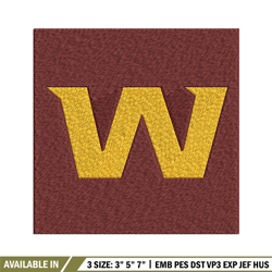 washington commanders embroidery, nfl embroidery, sport embroidery, logo embroidery, nfl embroidery design