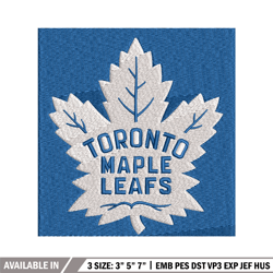 toronto maple logo embroidery, nhl embroidery, sport embroidery, logo embroidery, nhl embroidery design