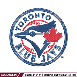 toronto blue jays logo embroidery, mlb embroidery, sport embroidery, logo embroidery, mlb embroidery design.