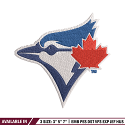 toronto blue jays logo embroidery, mlb embroidery, sport embroidery, logo embroidery, mlb embroidery design