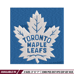 toronto maple logo embroidery, nhl embroidery, sport embroidery, logo embroidery, nhl embroidery design