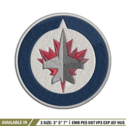 winnipeg jets logo embroidery, nhl embroidery, sport embroidery, logo embroidery, nhl embroidery design.