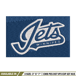 winnipeg jets logo embroidery, nhl embroidery, sport embroidery, logo embroidery, nhl embroidery design
