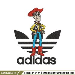 woody adidas embroidery design, adidas embroidery, embroidery file, brand embroidery, logo shirt, digital download