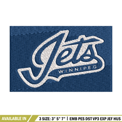 winnipeg jets logo embroidery, nhl embroidery, sport embroidery, logo embroidery, nhl embroidery design