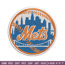 new york mets logo embroidery, mlb embroidery, sport embroidery, logo embroidery, mlb embroidery design